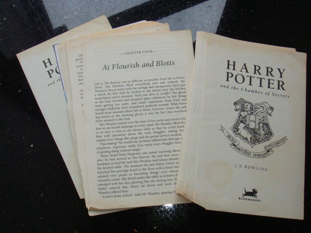 Book Pages - Harry Potter And The Chamber Of Secrets